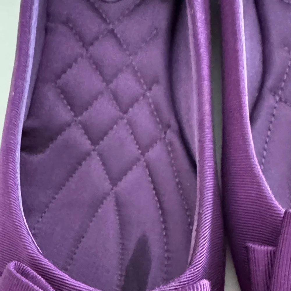 Coach and Four Deep Purple Bow Ballet Flats - Picture 3 of 8